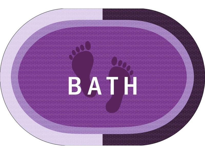 Πατάκι Μπάνιου Oval Αντιολισθητικό Bath 50X70 Lilac 100% Polyester