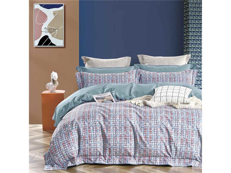 Παπλωματοθήκη Εμπριμέ Σετ Irida Υπέρδιπλη