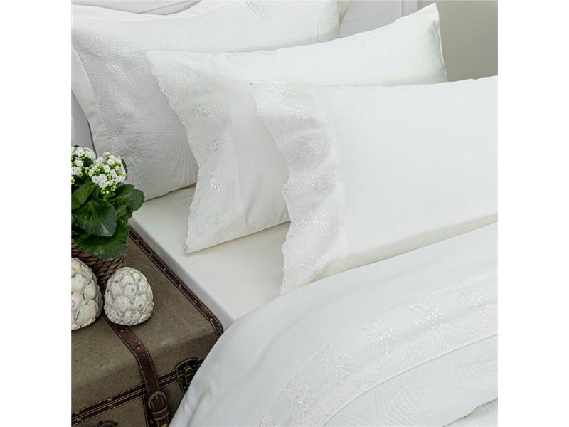 Σεντόνια Με Δαντέλα Σετ Νεφέλη Υπέρδιπλα