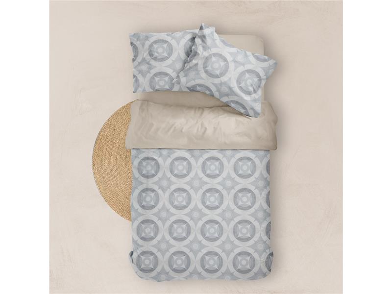 Σεντόνια Εμπριμέ Σετ Asteras Υπέρδιπλα