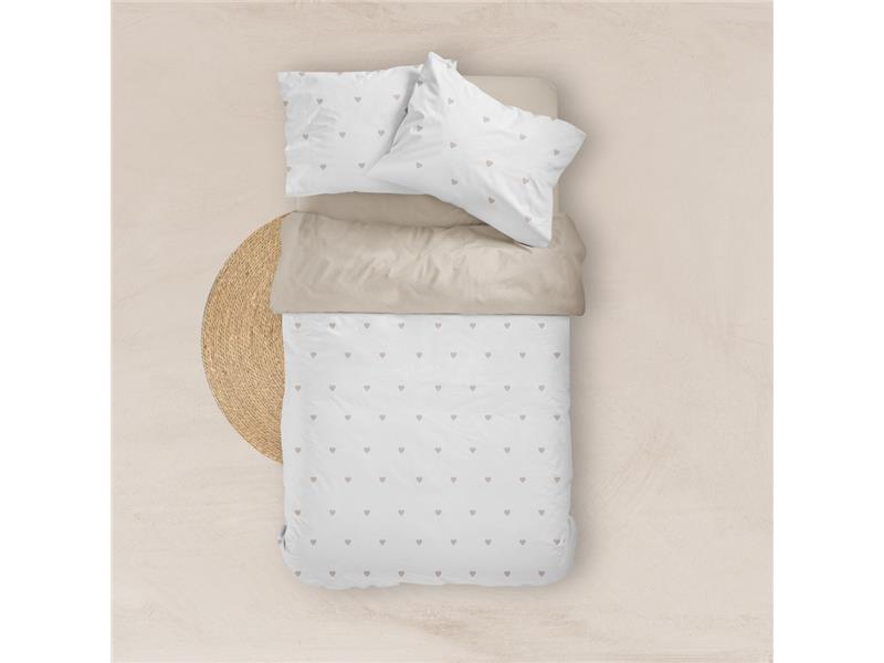 Σεντόνια Εμπριμέ Σετ Hearts Υπέρδιπλα Με Λάστιχο