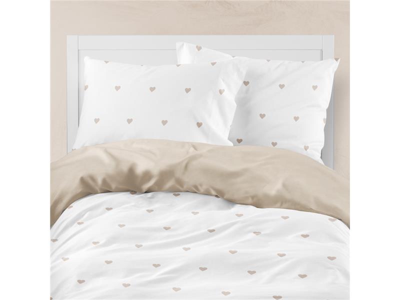 Σεντόνια Εμπριμέ Σετ Hearts Υπέρδιπλα Με Λάστιχο