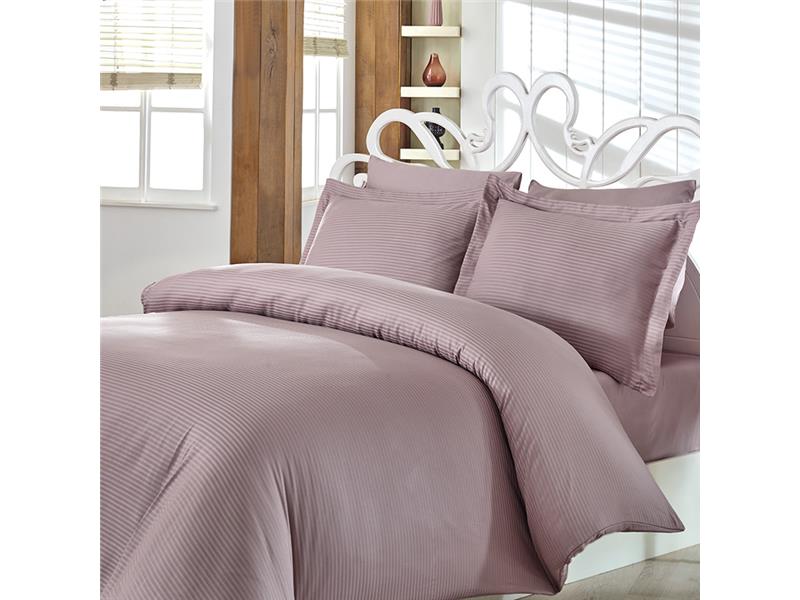 ΝΕΧΤ 3194 ΣΕΤ ΣΕΝΤΟΝΙ 100%CΟΤ. SΑΤΙΝ SΤRΙΡΕ 235Χ250 3ΤΕΜ - Μωβ