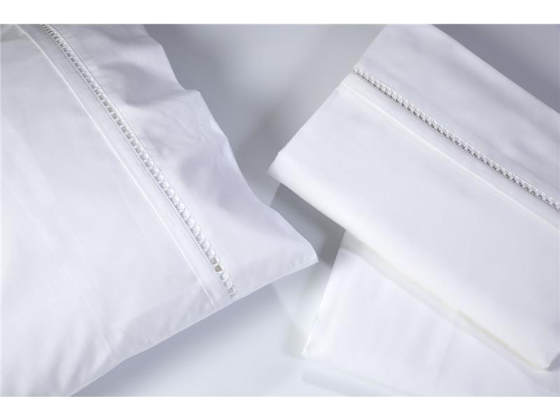 Σετ Σεντόνια Down Town Υπέρδιπλα 600Tc White Αζούρ