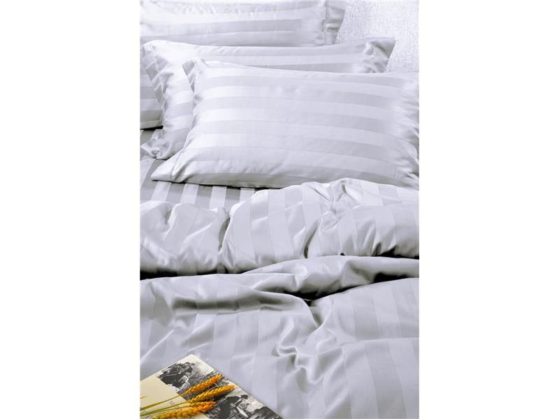 Σετ Σεντόνια Down Town Super King 600Tc Ζακάρ White 