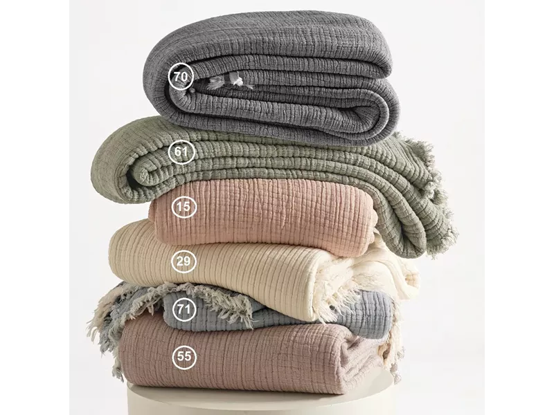 ΚΟΥΒΕΡΛΙ ΒΑΜΒΑΚΕΡΗ ΜΟΥΣΕΛΙΝΑ ΥΠΕΡΔΙΠΛΗ 240Χ250 ADAM HOME - Anthracite 70