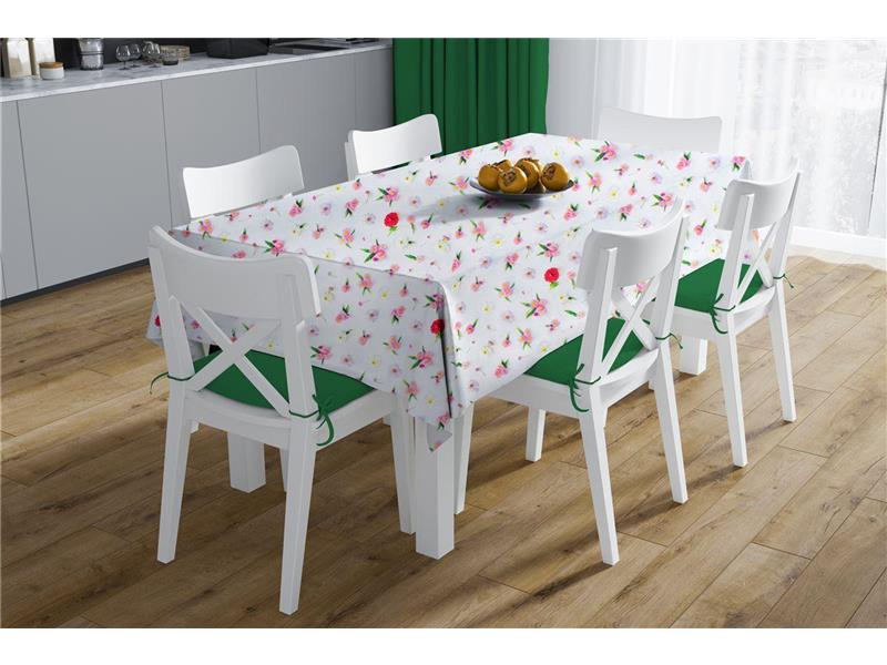 Αλέκιαστο Τραπεζομάντηλο Ψηφιακής Εκτύπωσης Daisies 463 180X300 White-Pink 70/30 Cott/Pol