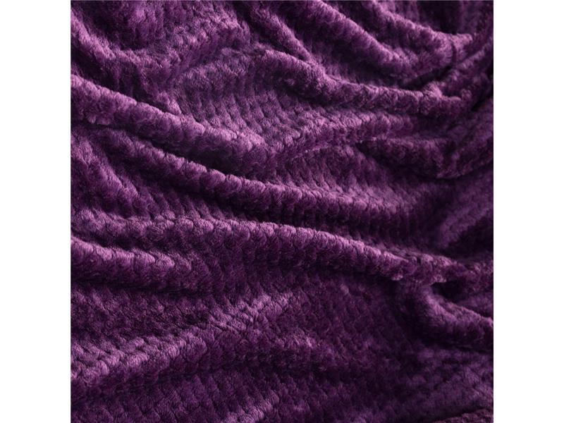Κουβέρτα Prisma Καναπέ Μελιτζανί