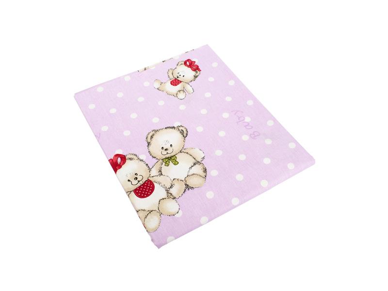 ΣΕΝΤΟΝΑΚΙ ΛΙΚΝΟΥ bebe Two Lovely Bears 65 80X110 Lila Cotton 100%