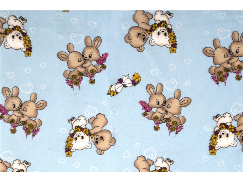 ΣΕΝΤΟΝΑΚΙ ΛΙΚΝΟΥ bebe Little Brothers 147 80Χ110 Sky blue Flannel Cotton 100%