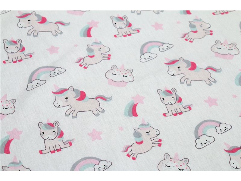 ΣΕΝΤΟΝΑΚΙ ΛΙΚΝΟΥ bebe Unicorn 108 80X110 White-Pink Cotton 100%