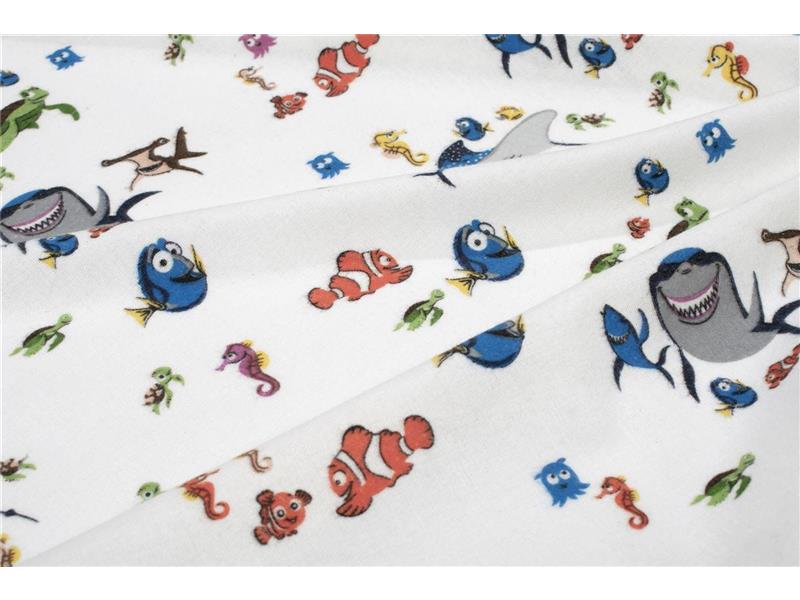 Σεντονάκι Λίκνου bebe Nemo 31 80X110 White 100% Cotton Flannel