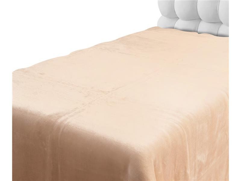 Βελουτέ κουβέρτες (220cm x 240cm) μπεζ
