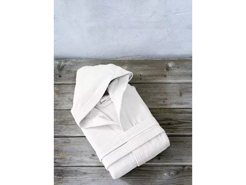 Μπουρνούζι με κουκούλα Zen - White