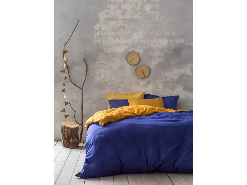 Πάπλωμα Abalone - Blue / Mustard Beige