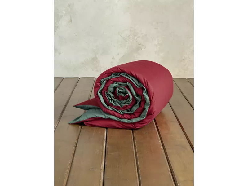 Παπλωματοθήκη Colors - Absolute Red / Pine Green