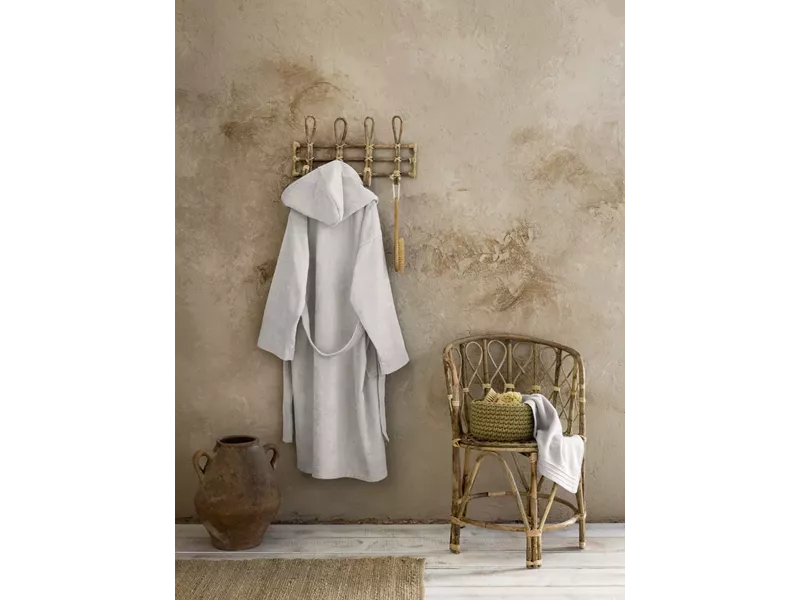 Μπουρνούζι με κουκούλα Zen - Oat Beige