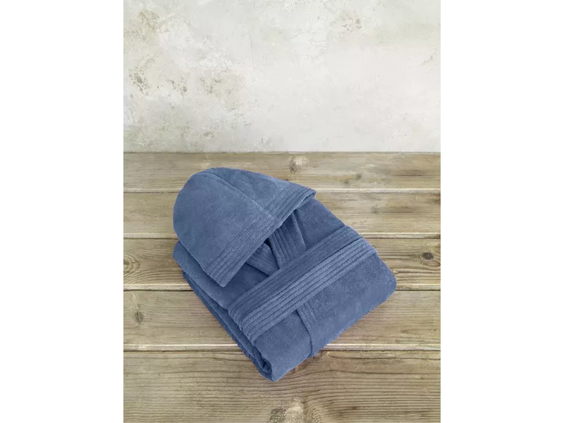 Μπουρνούζι με κουκούλα Zen - Shadow Blue