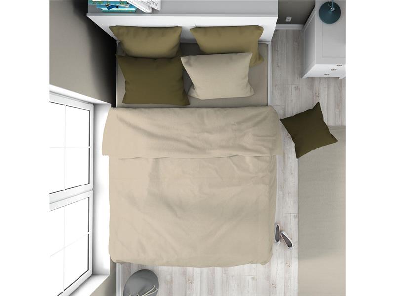 Παπλωματοθήκη Solid 502 160X240 Beige 100% Cotton