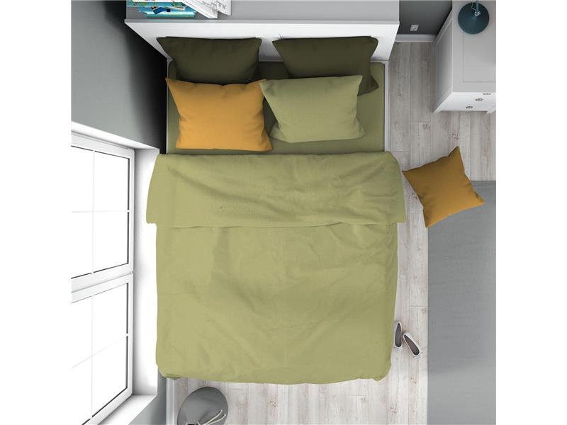 Παπλωματοθήκη Solid 504 160X240 Olive 100% Cotton