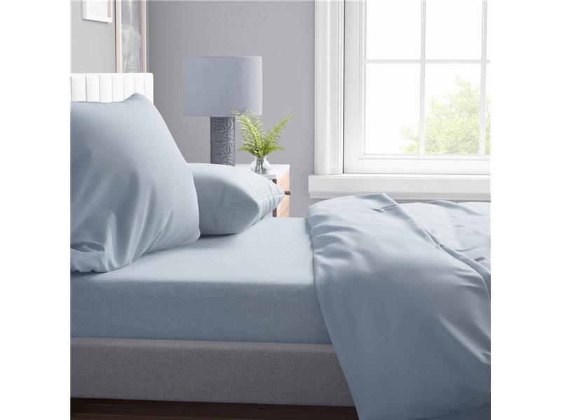 Σεντόνια Σετ 4 τεμ Solid 505 220X240 Light Blue-Grey 100% Cotton