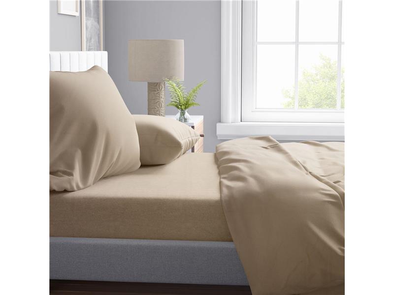 Σεντόνια Σετ 4 τεμ Solid 502 220X240 Beige 100% Cotton