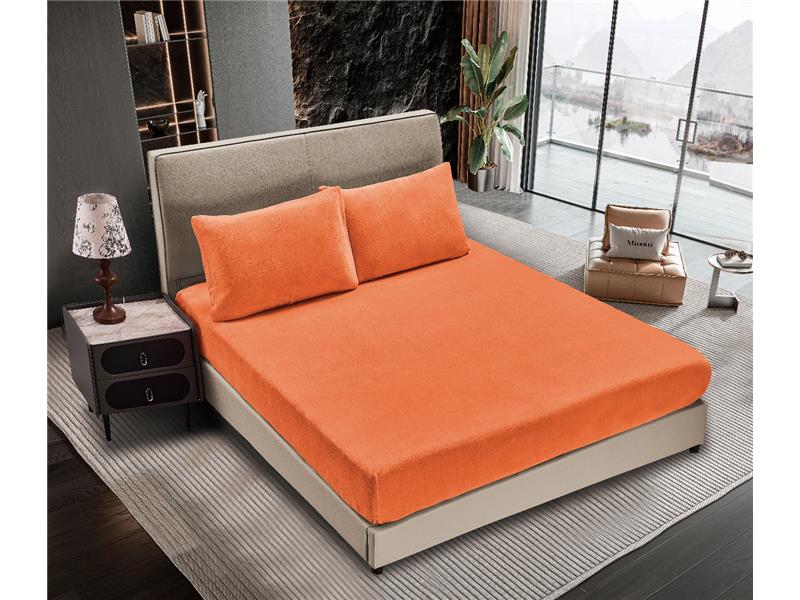 Σεντόνι fleece solid (160cm x 200cm ) copper tan 