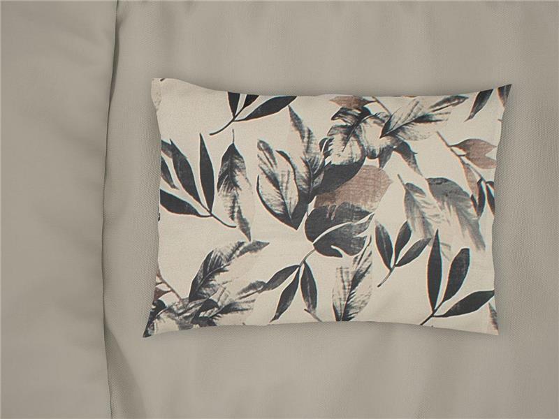 Μαξιλαροθήκη Εμπριμέ Ευριδίκη 710 50X70 Ecru-Black 100% Cotton