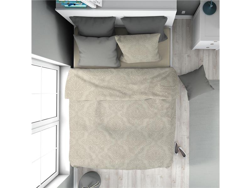 Παπλωματοθήκη Εμπριμέ Άρτεμις 702 160X240 Beige 100% Cotton