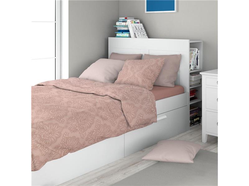 Σεντόνια Εμπριμέ Σετ 3 τεμ Άρτεμις 703 160X240 Dusty Rose 100% Cotton