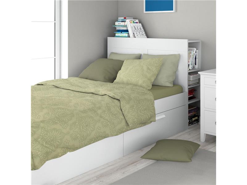 Σεντόνια Εμπριμέ Σετ 3 τεμ Άρτεμις 704 160X240 Light Olive 100% Cotton