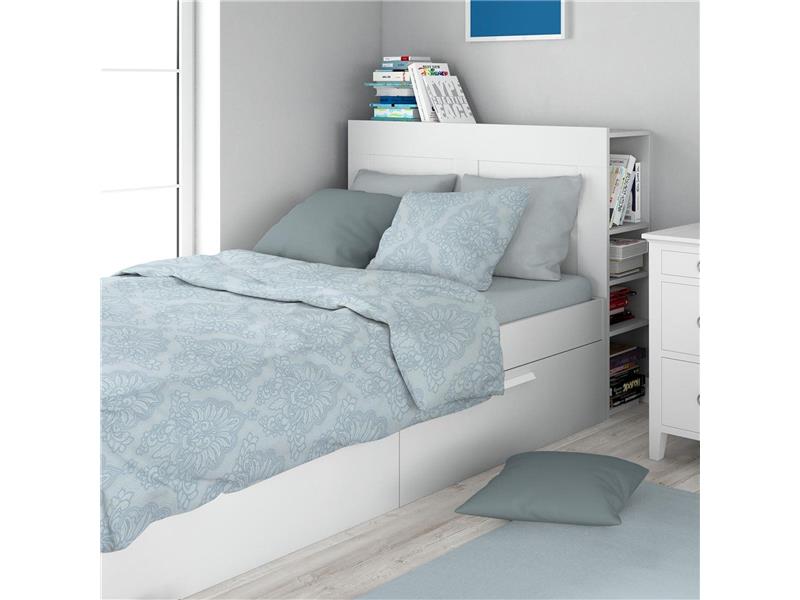Σεντόνια Εμπριμέ Σετ 3 τεμ Άρτεμις 705 160X240 Light Blue-Grey 100% Cotton
