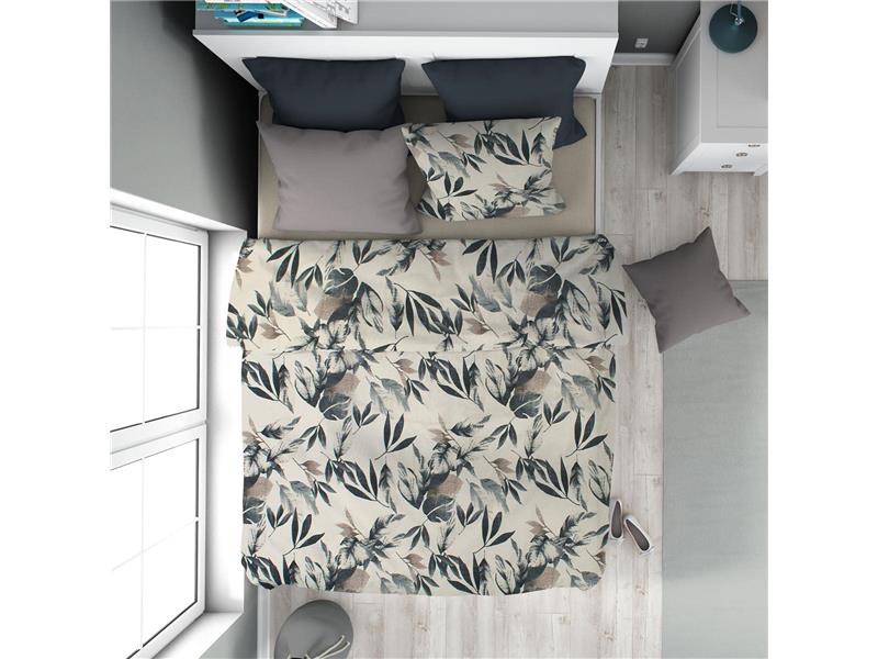 Πάπλωμα Εμπριμέ Ευριδίκη 710 160X240 Ecru-Black 100% Cotton