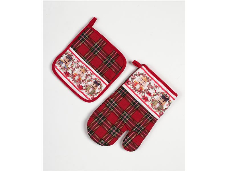 Χριστουγεννιάτικο σετ γάντι με πιάστρα (19cm x 19cm / 19cm x 29cm) 7-1