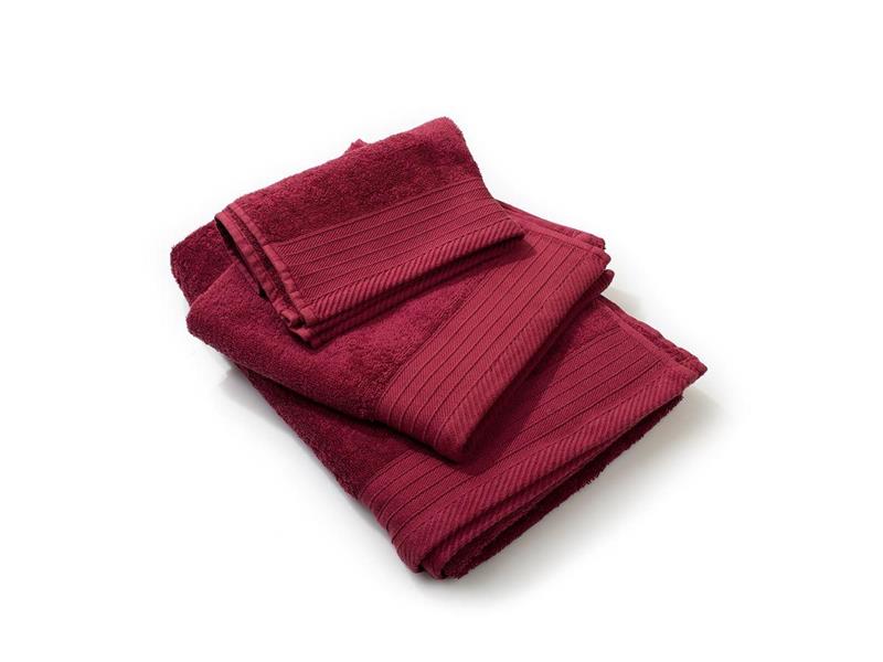 Πετσέτα Πενιέ 500 gr/m² Σετ 3 τεμ 40X60,50X100,80X150 Bordeaux 100% Cotton