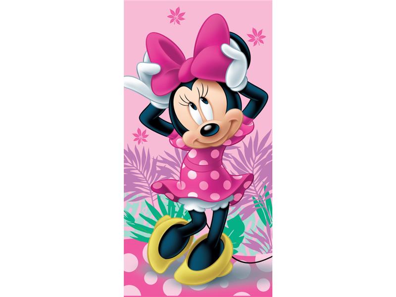 Πετσέτα Θαλάσσης Βαμβακερή Βελούδινη Minnie Bow 320gsm