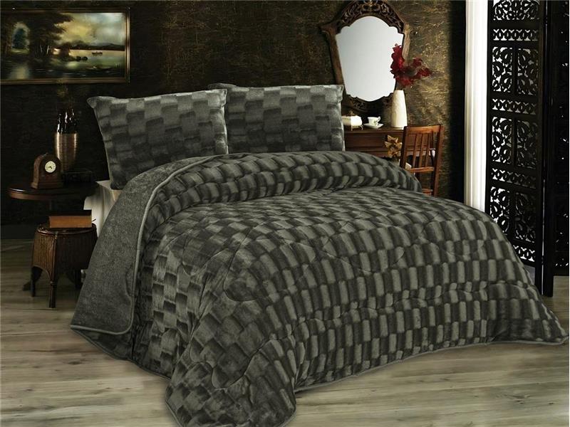 Κουβερτοπάπλωμα με εφέ Fleece 750 gsm 1940 Olive 220X240 100% Polyester