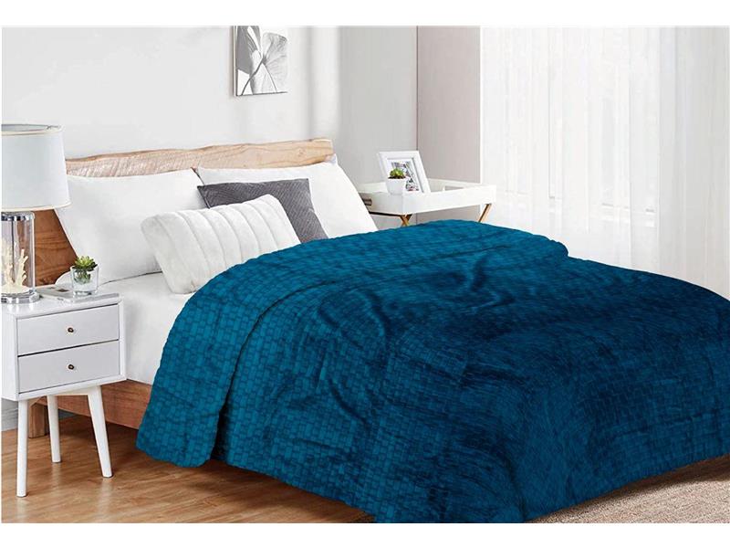 Κουβέρτα Coral Fleece Jacquard Brick 03 160X220 Petrol 100% Polyester