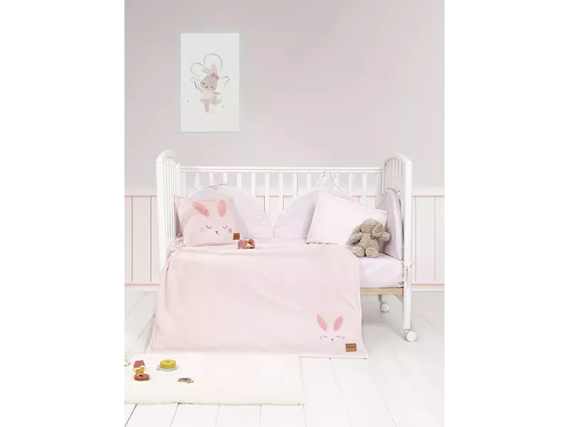 Κουβέρτα κούνιας fleece Bunny