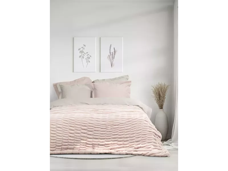 Κουβέρτα Mossy - Light Pink
