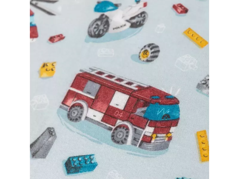 Σεντόνια Κούνιας Φανελένιο Σετ Πυροσβεστική