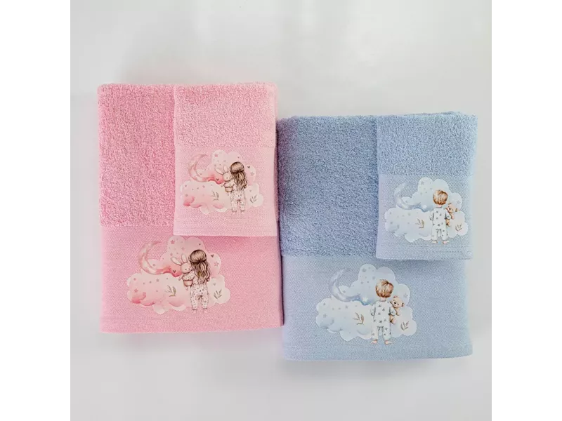 Πετσέτες Σετ 2ΤΜΧ Goodnight Ροζ