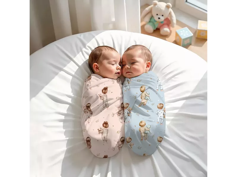 Σεντόνια Λίκνου Σετ Goodnight Ροζέ