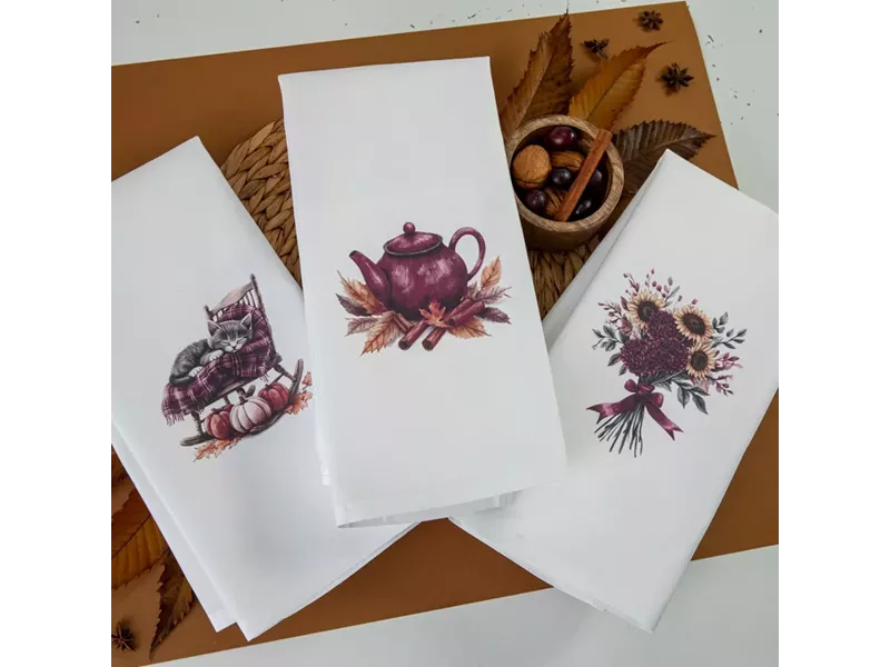 Ποτηρόπανα Κουζίνας Sunflower  Σετ 3ΤΜΧ