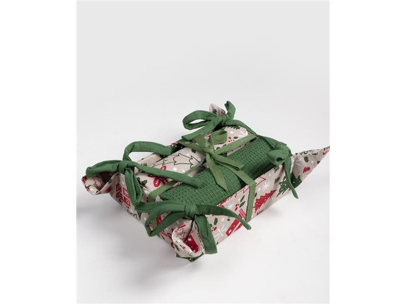 Χριστουγεννιάτικο σετ 2 τεμαχίων σε ψωμιέρα (40cm x 65cm) BS85116