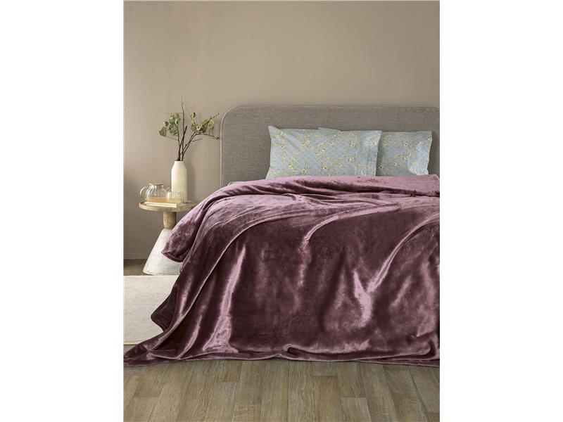 Κουβέρτα Fleece Palamaiki Lucy Mauve