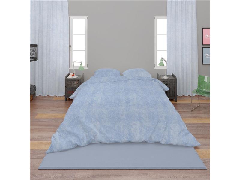 Σεντόνια Σετ 4 τεμ Premium Shadow 614 220X240 Sky Blue 100% Cotton