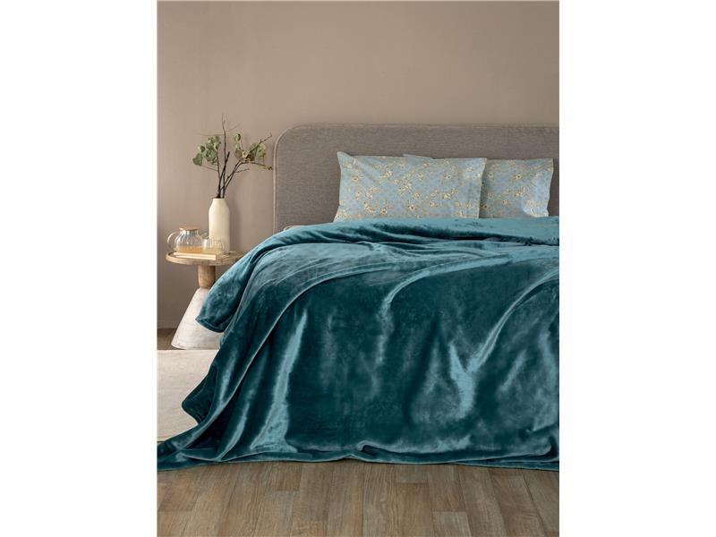 Κουβέρτα Fleece Palamaiki Lucy Petrol