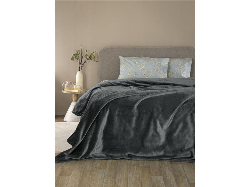 Κουβέρτα Fleece Palamaiki Lucy Coal