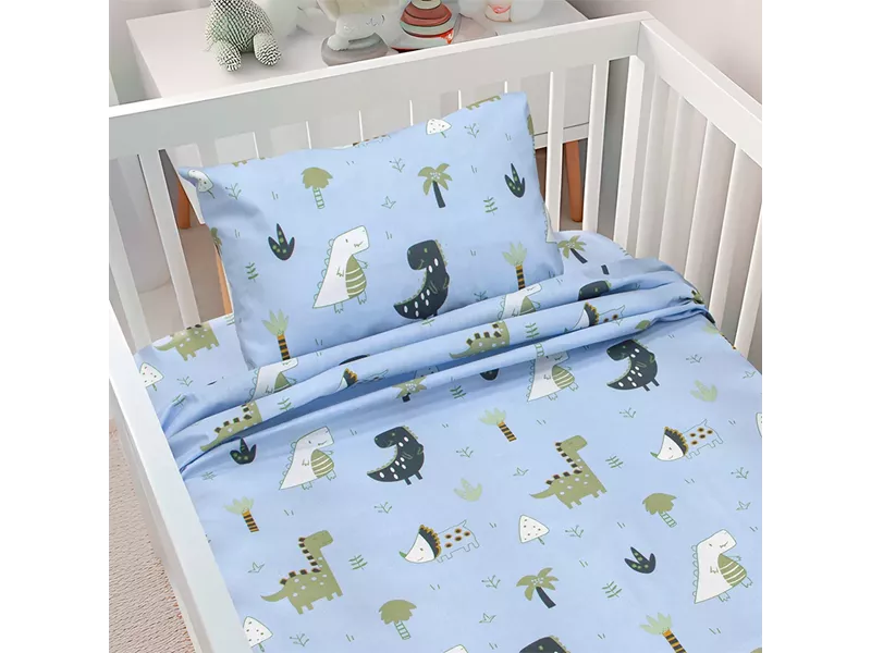 LINO BEBE ΣΕΤ ΣΕΝΤΟΝΙΑ DINO FOREST PETROL 120X180